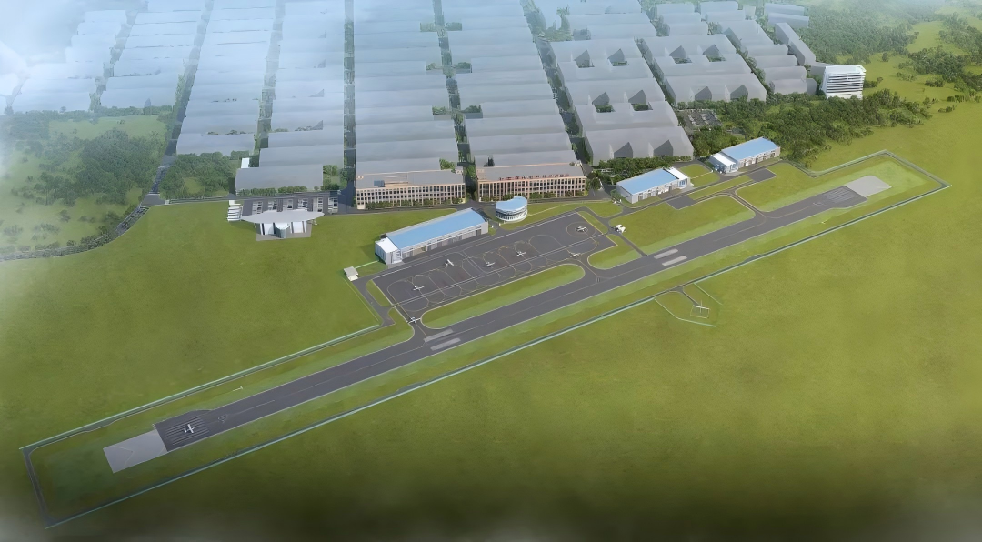 华设集团设计的江西赣州低空经济产业园飞行测试基地。
