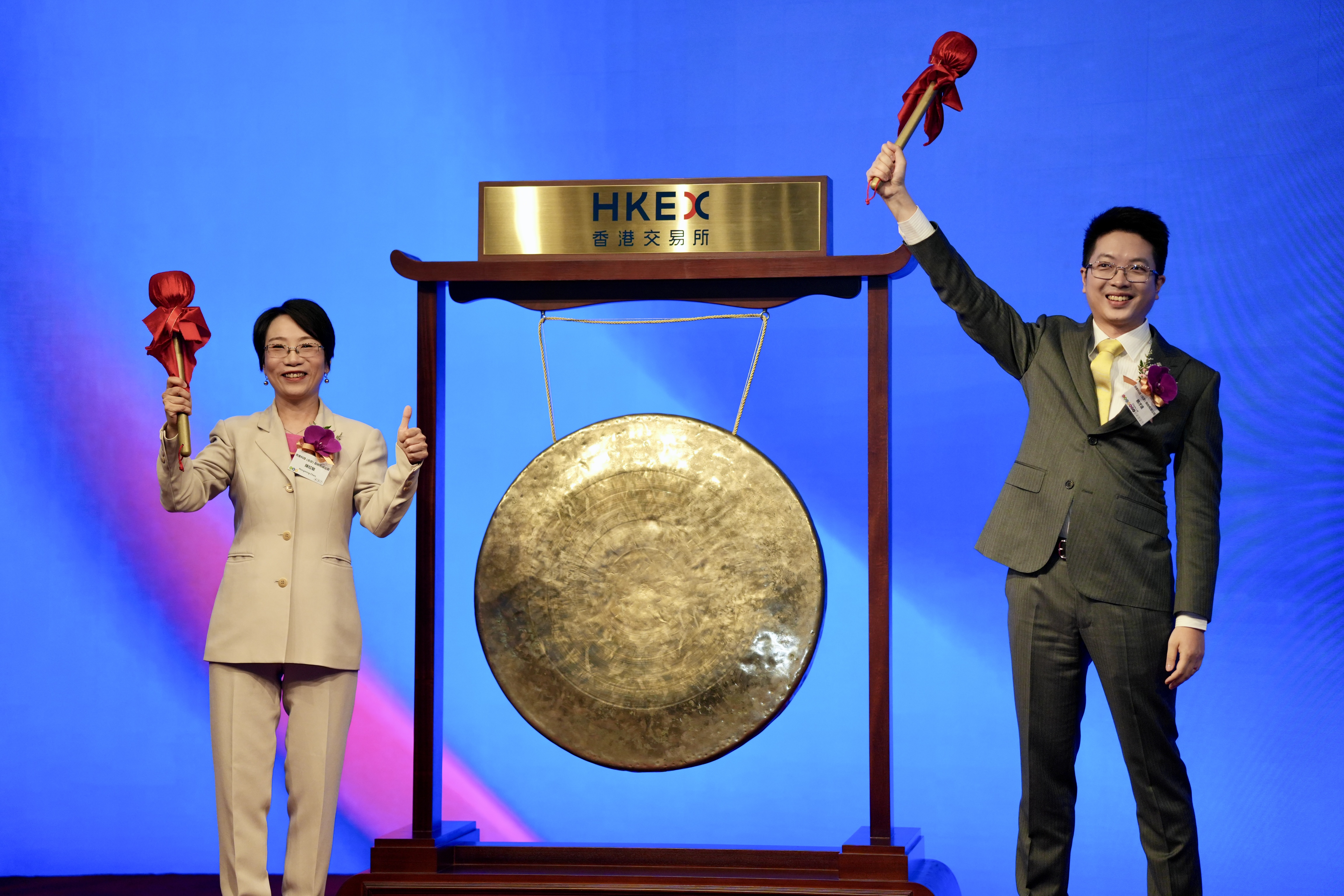 剂泰科技的两位联合创始人:从左至右为陈红敏、赖才达