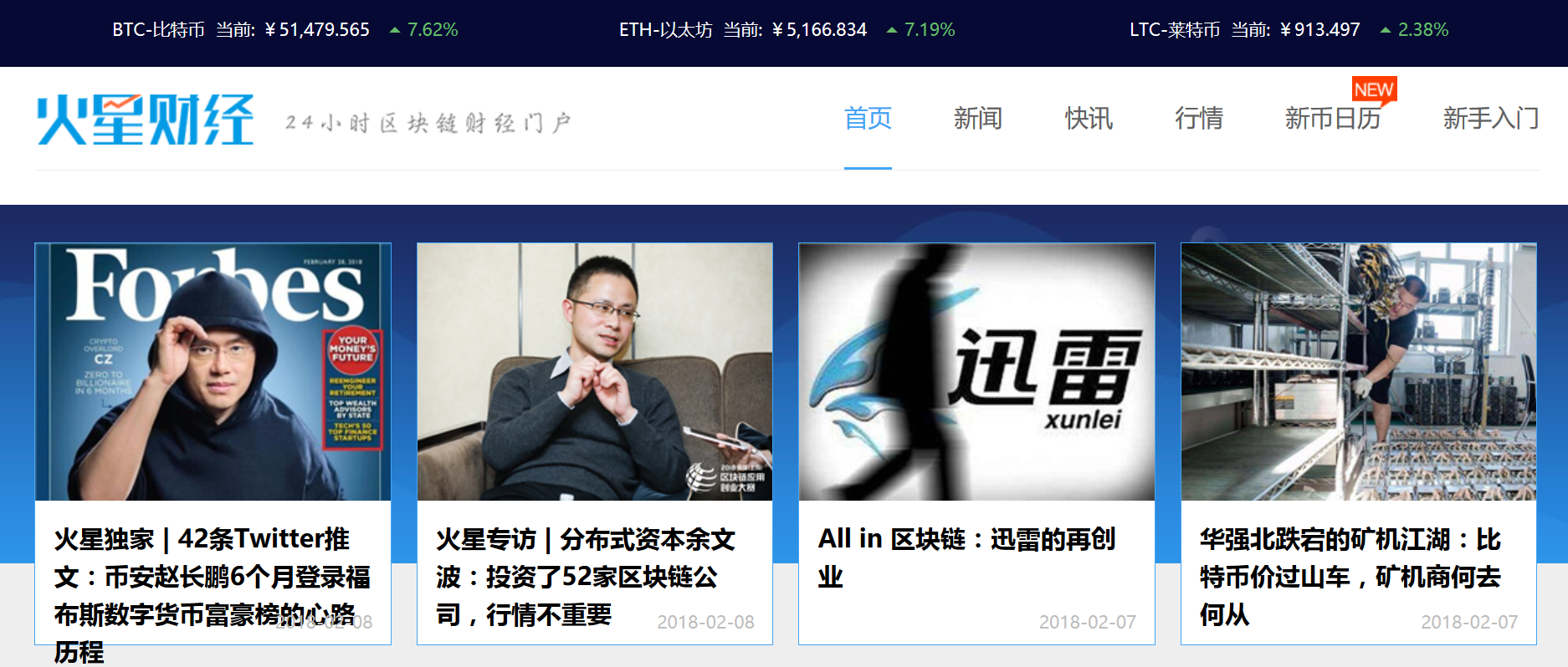 火星财经网站首页截图
