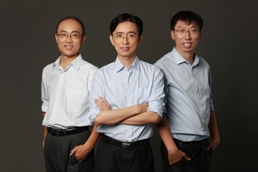 数字联盟联合创始人，CEO杨从安（中）、CTO张宇平（左） 、VP刘晶晶（右）。