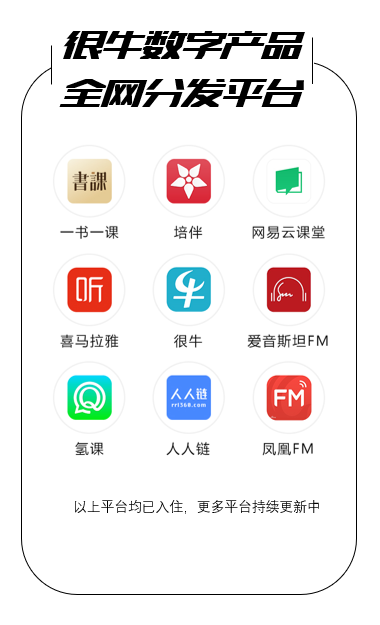 “很牛”知识付费内容已入驻的平台。