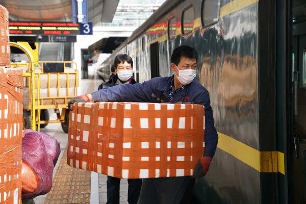 通过铁路运输的鲜花  图源 | 云南信息港